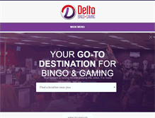 Tablet Screenshot of deltabingo.com